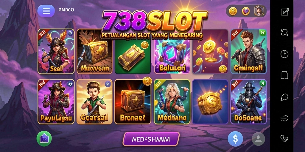 Tampilan gameplay petualangan yang mengasyikkan di 738SLOT.