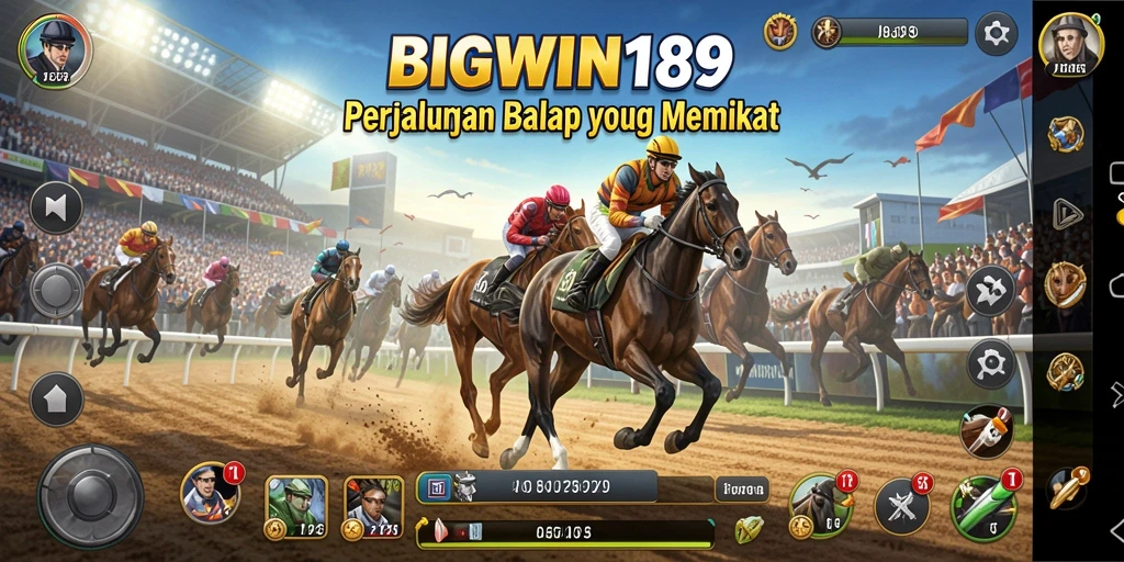 Tampilan gameplay memukau dengan aksi balap penuh kecepatan.