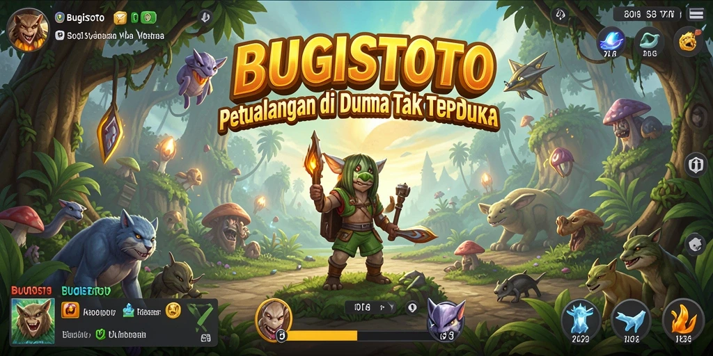 Tampilan gameplay BUGISTOTO yang menegangkan dan penuh warna.