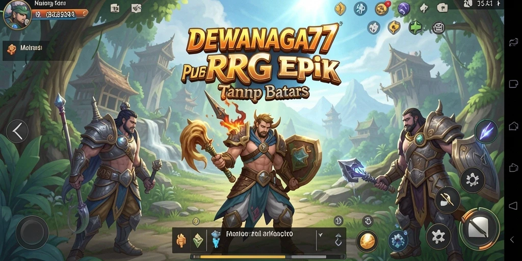 Tampilan gameplay epik dalam DEWANAGA77 yang penuh aksi.