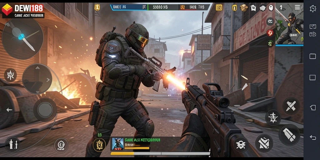 Tampilan gameplay seru dalam DEWI188 yang penuh aksi TPS.