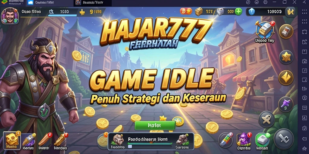 Screenshot gameplay HAJAR777 menampilkan aksi seru dalam pengelolaan karakter Idle.