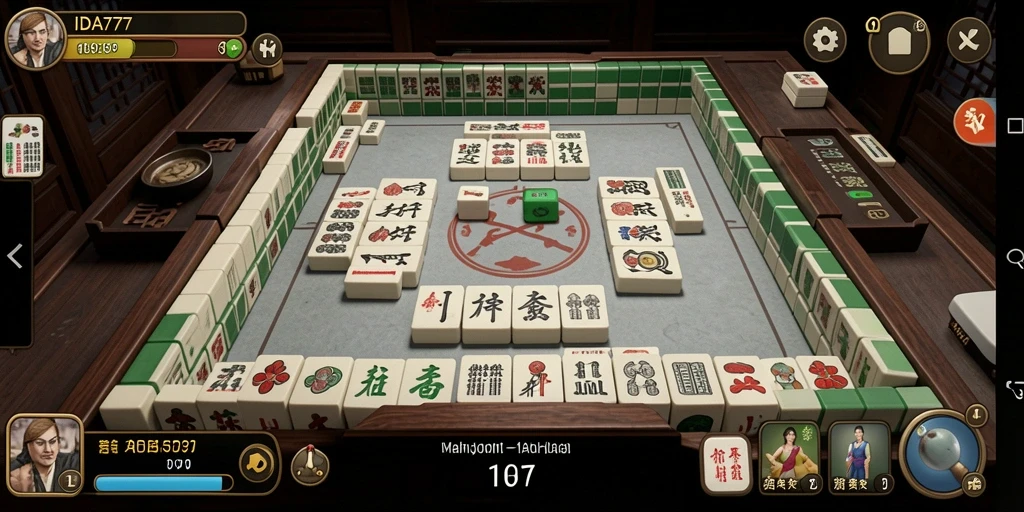 Screenshot IDA777 menampilkan gameplay Mahjong yang menegangkan.