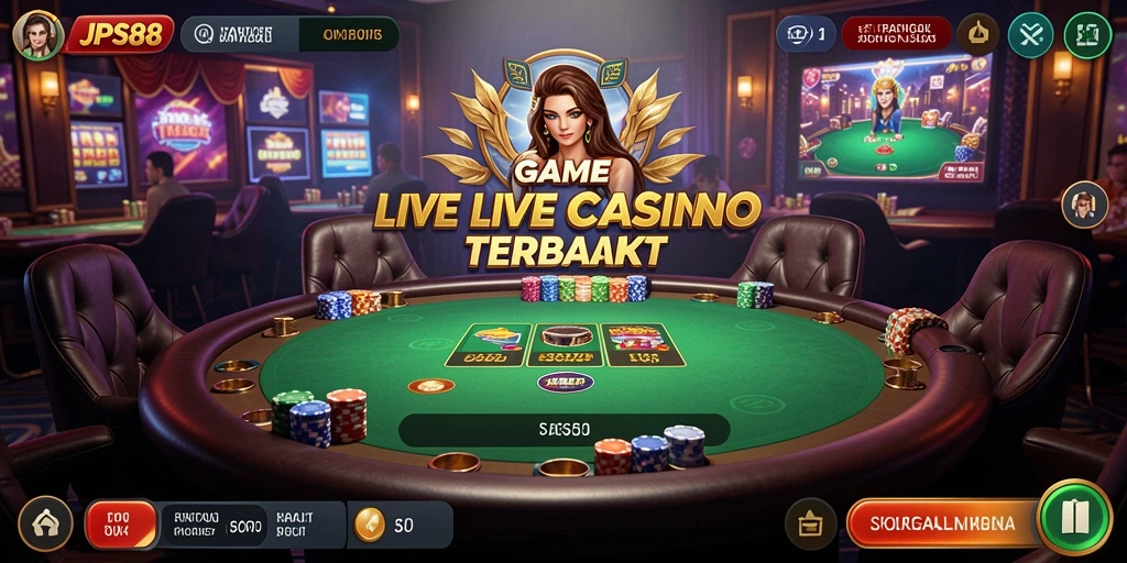 Tampilan dinamis gameplay Live Casino JPS88 dengan dealer langsung.