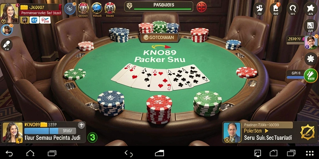 Tampilan gameplay KNO89 menunjukkan aksi seru permainan Poker.