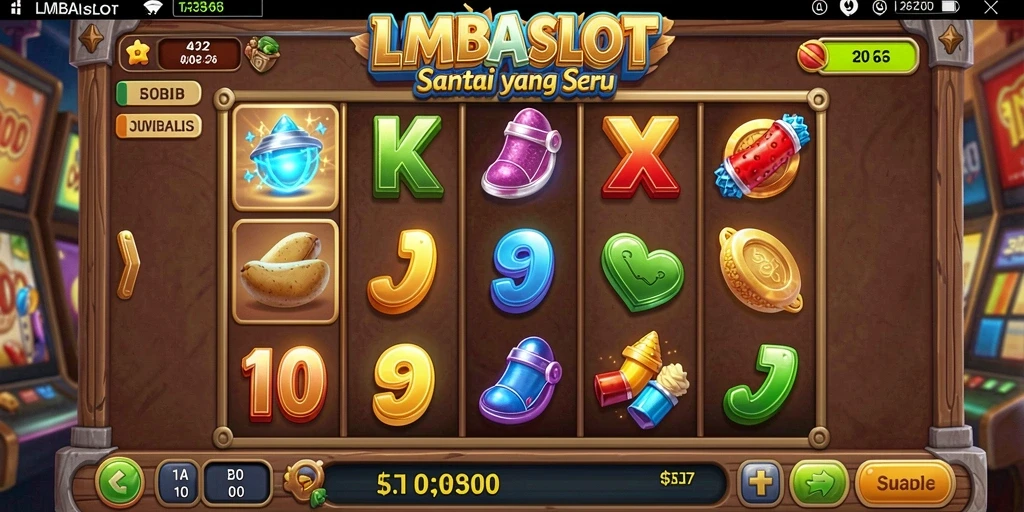Tampilan menarik dari gameplay <strong>LMBASLOT</strong> yang mengasyikkan dan penuh warna.
