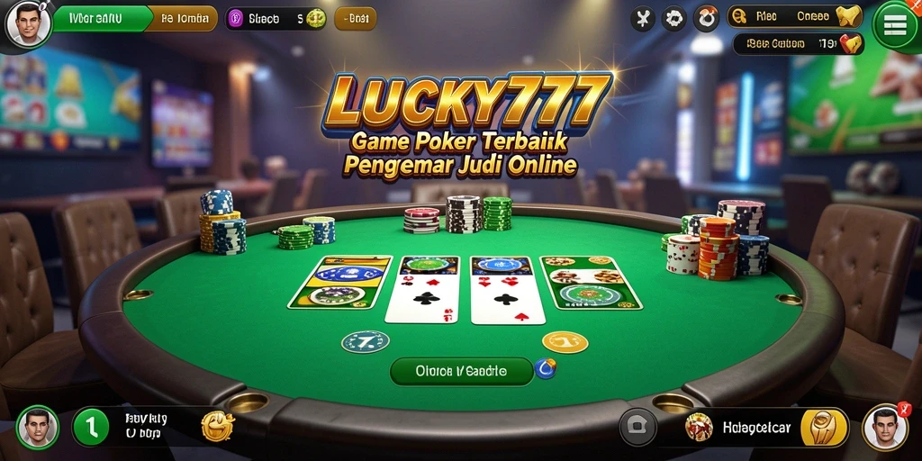Tampilan gameplay Poker yang seru dan menarik di LUCKY777.