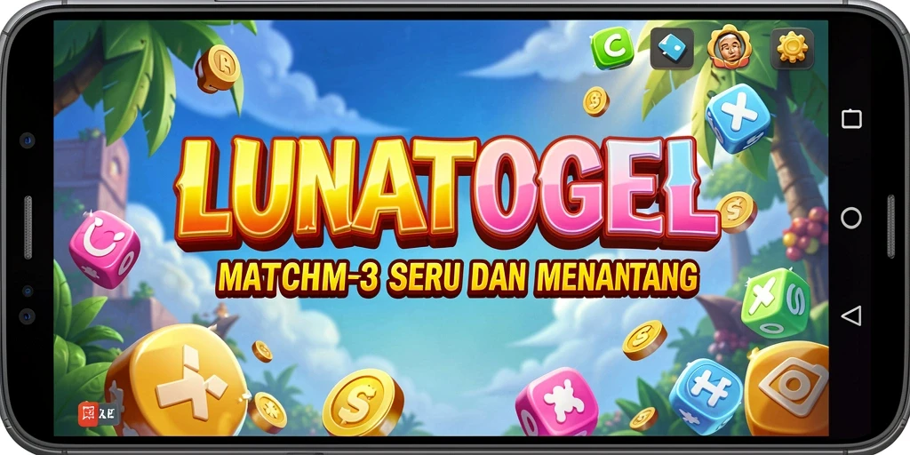 Screenshot utama LUNATOGEL menampilkan gameplay seru Match-3.