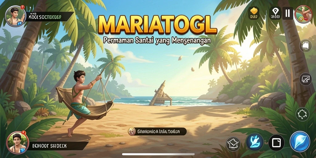 Tampilan gameplay santai di MARIATOGL yang menyenangkan.