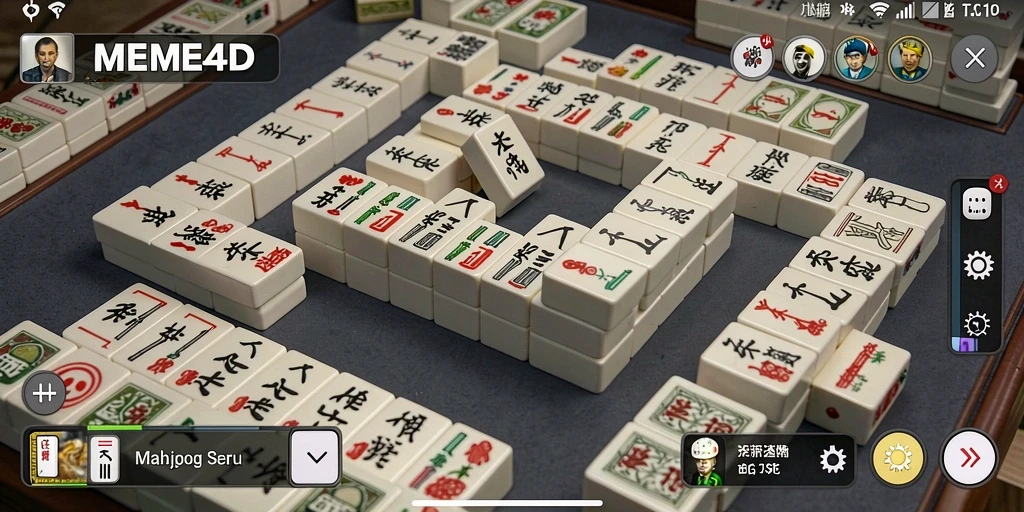 Tampilan screenshot gameplay Mahjong di MEME4D yang menarik.