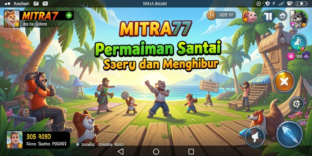 Tampilan gameplay <strong>MITRA77</strong> yang mengasyikkan dan penuh warna.