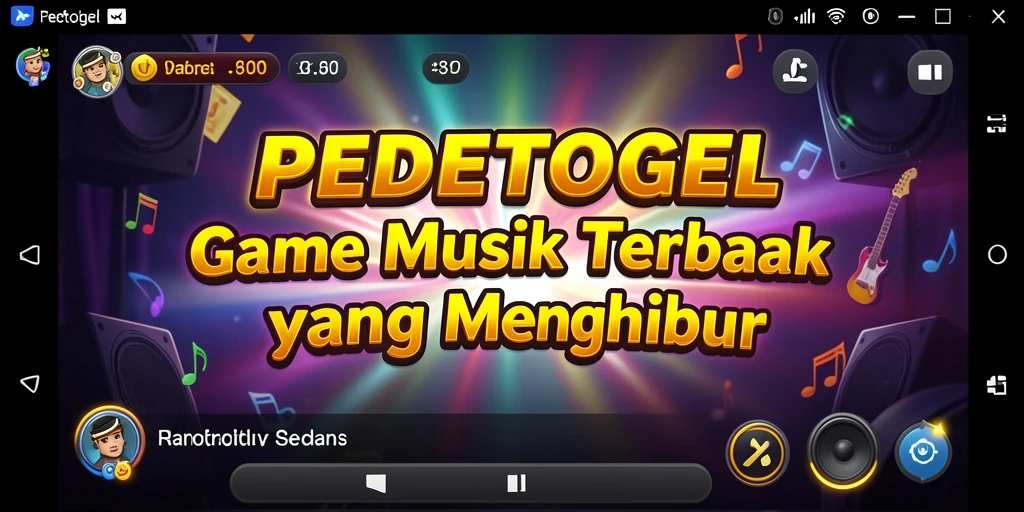 Tampilan gameplay menyenangkan dalam PEDETOGEL dengan musik dan tantangan.