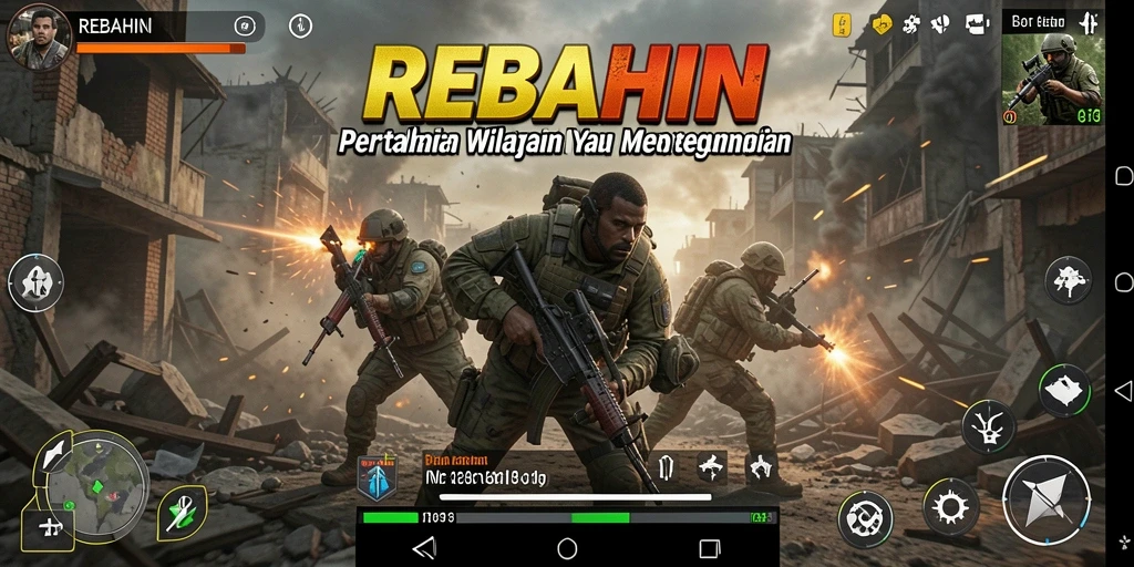 Screenshot gameplay <strong>REBAHIN</strong> menampilkan strategi pertahanan yang mendebarkan.