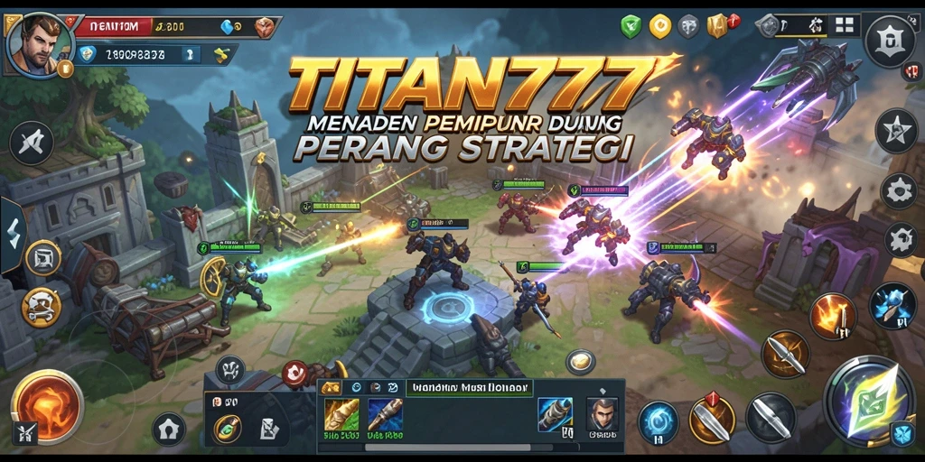 Tampilan gameplay TITAN777 yang menegangkan dan strategis.