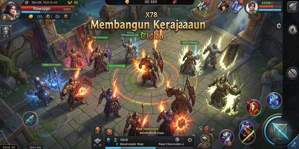 Tangkapan layar X78 menampilkan aksi strategi yang mendebarkan.